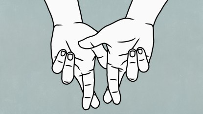 illustration of fingers crossed, concept for luck