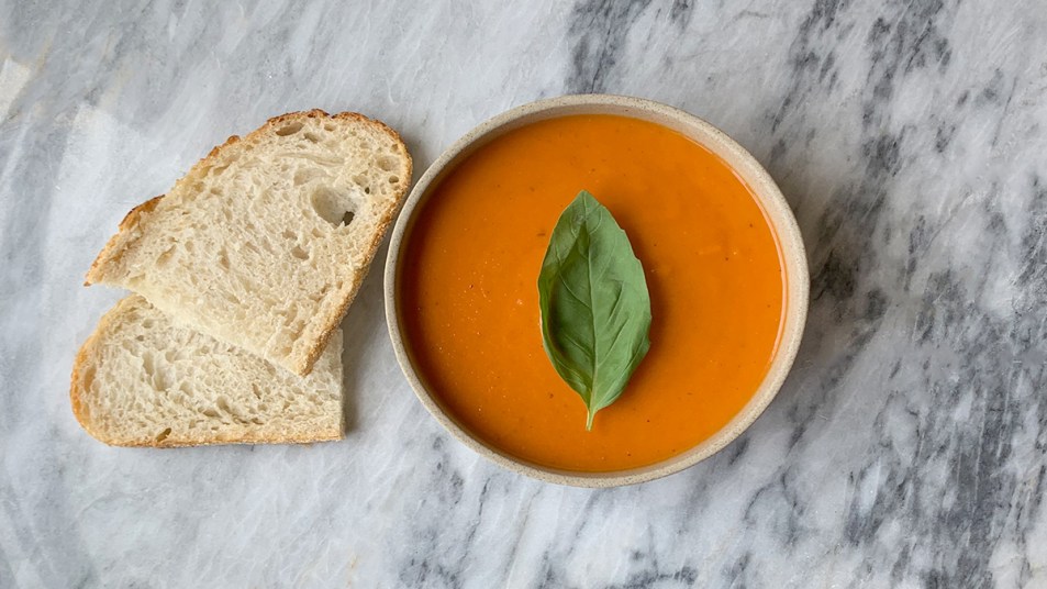 Healthy tomato soup recipe featured image