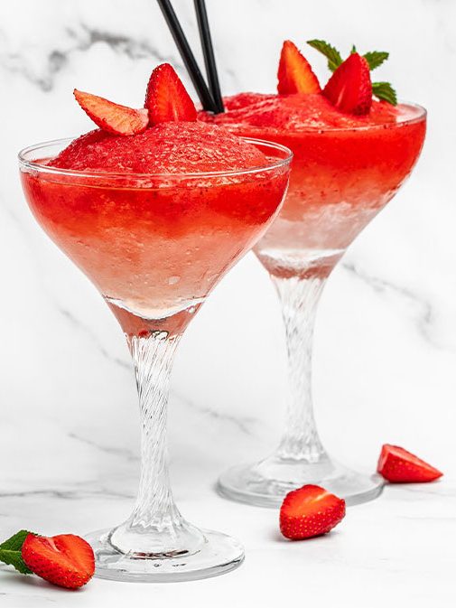 Frose sangria, which is frozen sangria made with rose wine