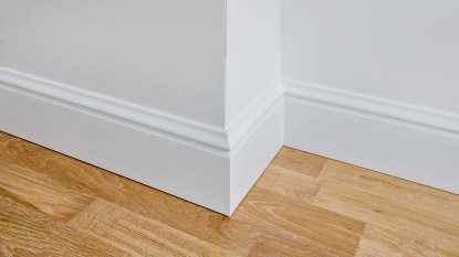 White baseboards that look super clean