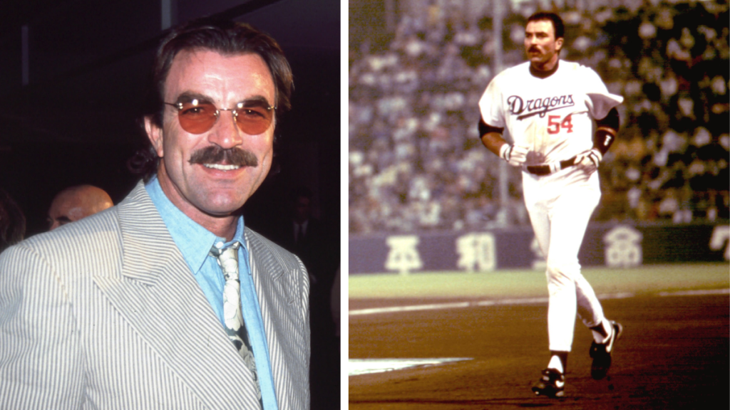 Tom Selleck pictured in 1992 and 1993