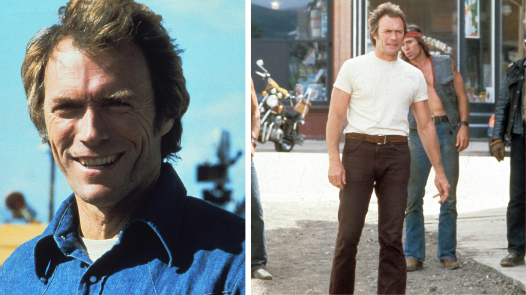 Clint Eastwood pictured in 1977 and 1978
