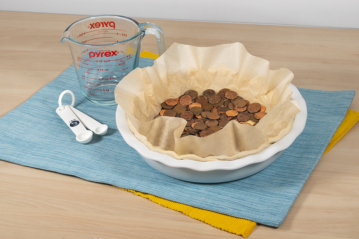 uses for pennies, pie crust 