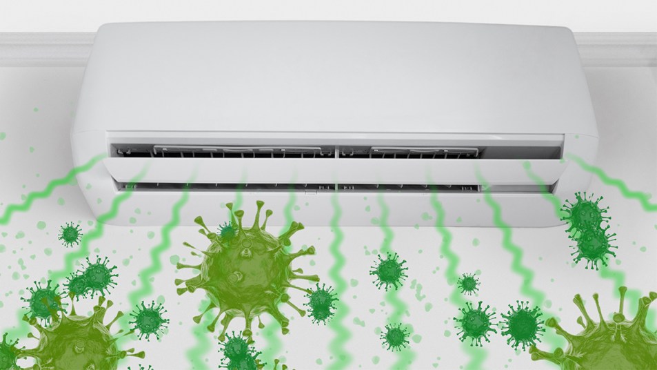 AC unit with germs, begging the question: Can air conditioning make you sick?
