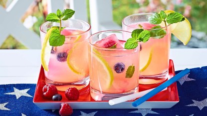 Raspberry-Ice Spiked Lemonade