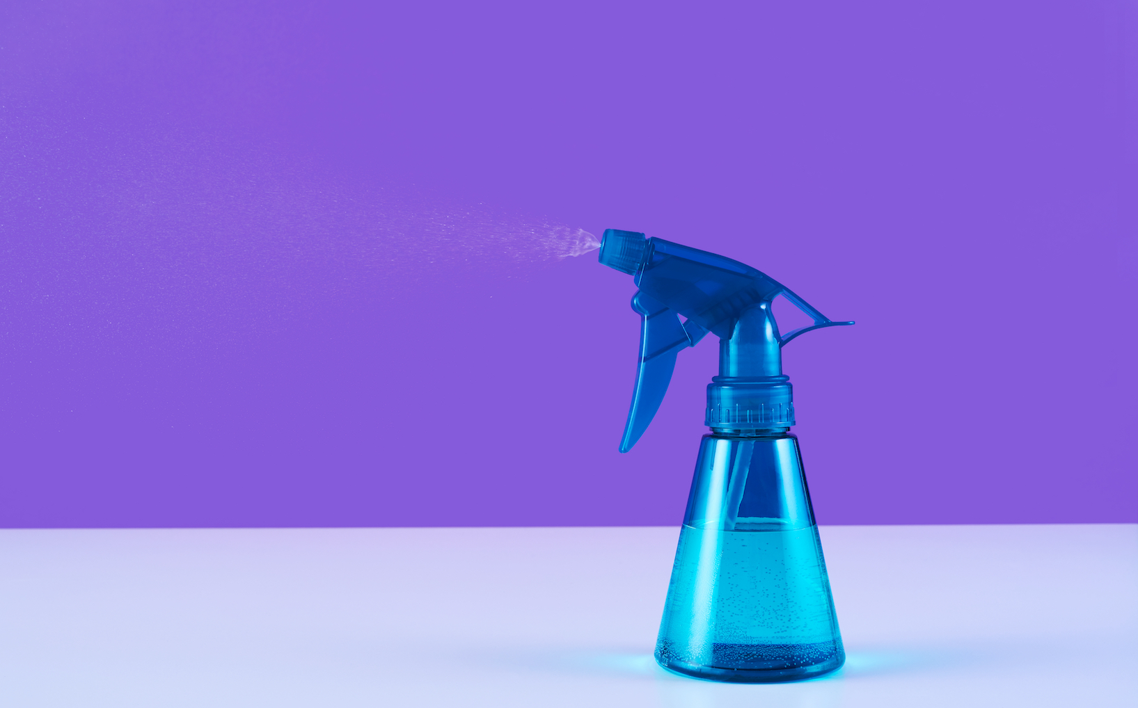 spray bottle with soap and water