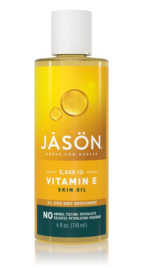 Bottle of Jason Vitamin E skin oil.