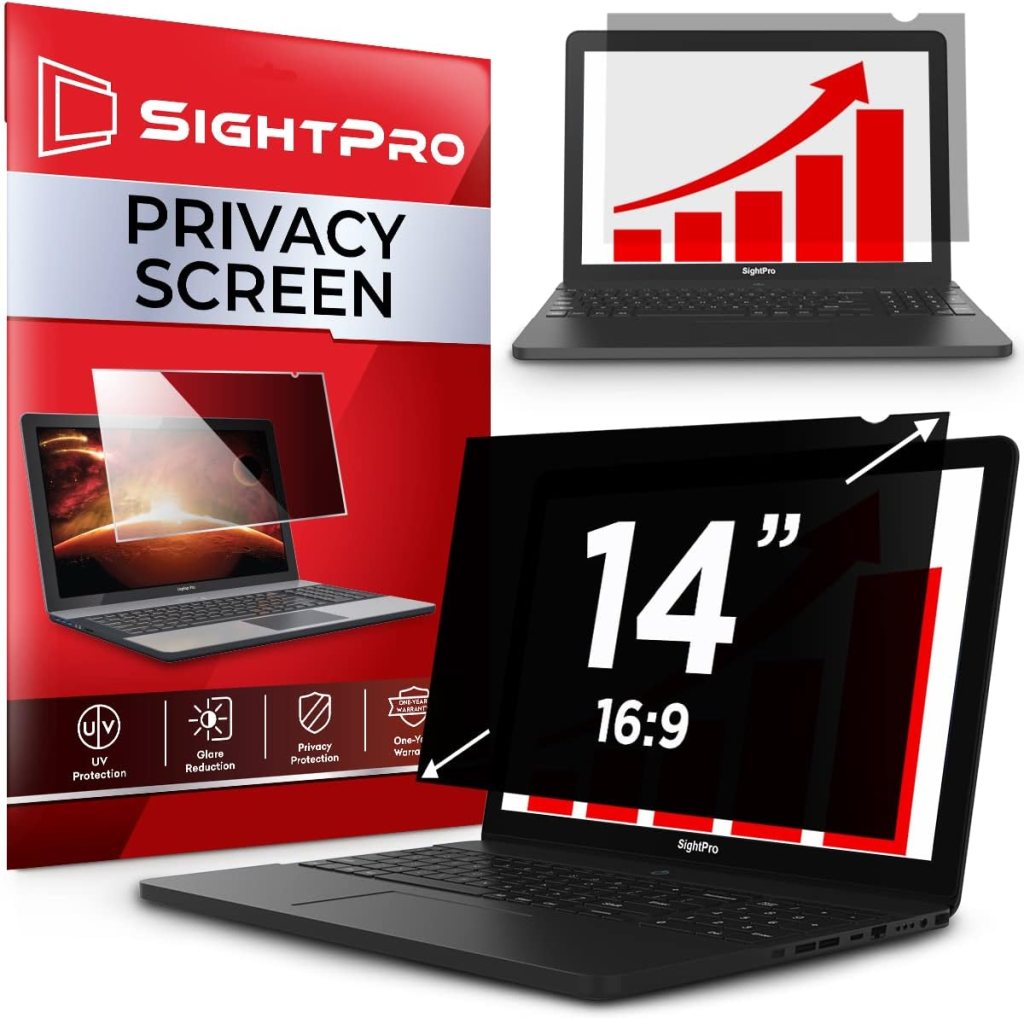SightPro 1 Computer Monitor Privacy Shield and Anti-Glare Protector.