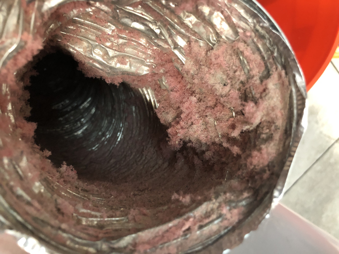 Another example of a dirty dryer vent, not a clean dryer vent 
