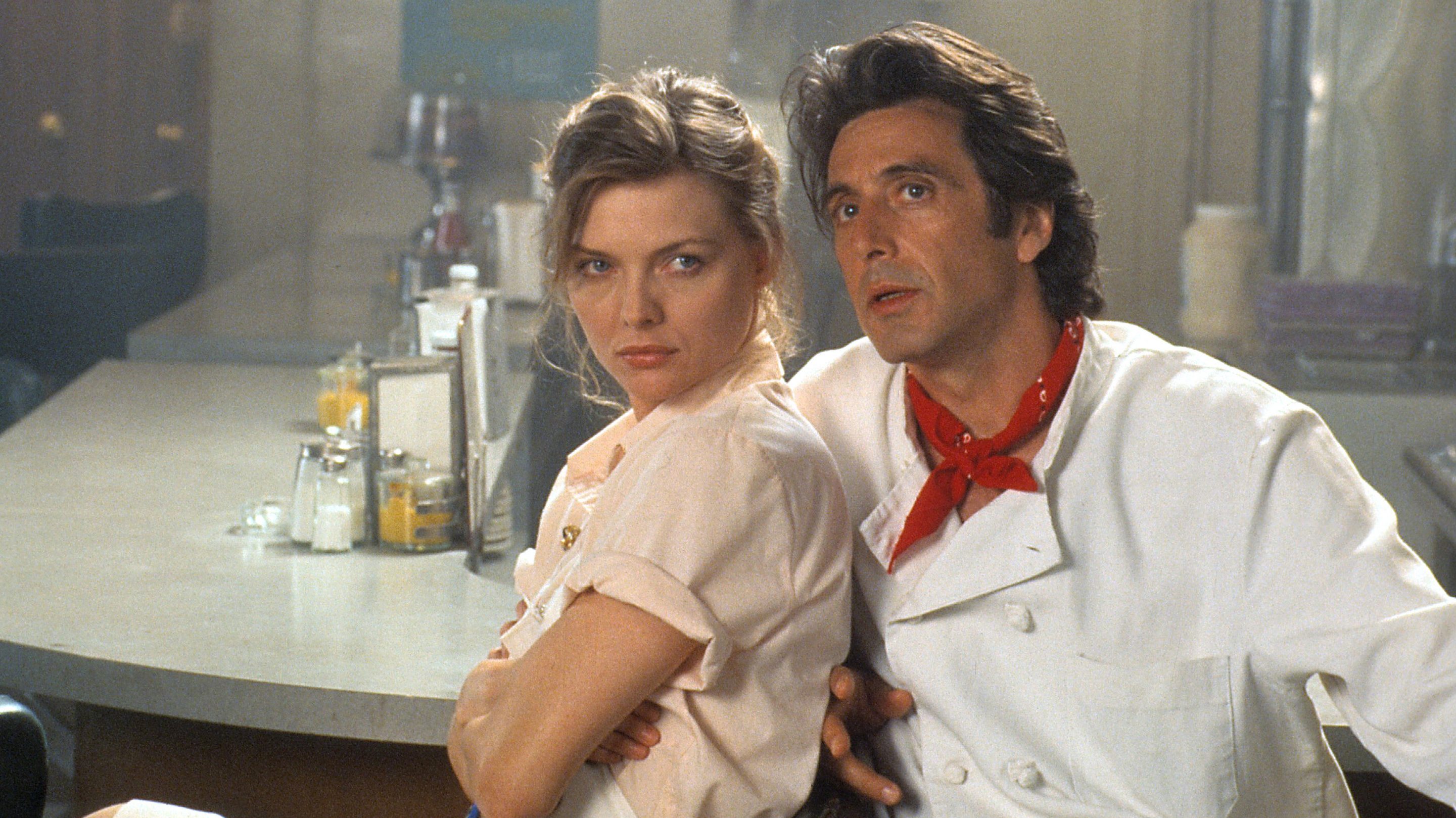 Michelle Pfeiffer and Al Pacino in Frankie And Johnny, 1991