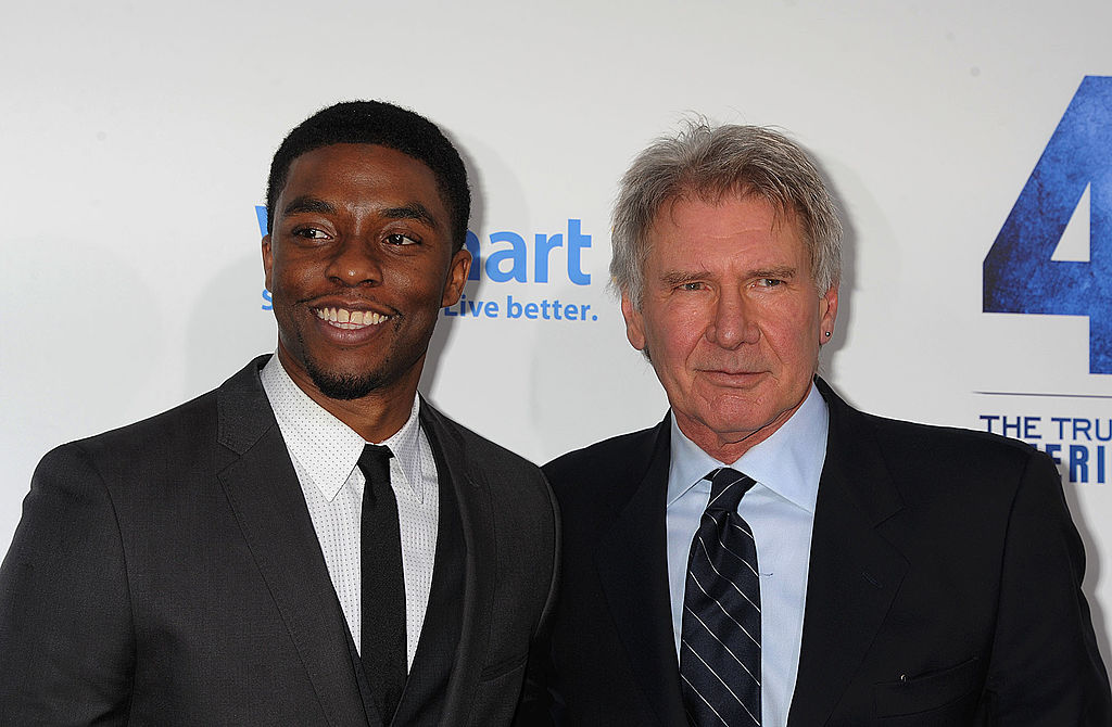 Chadwick Boseman and Harrison Ford, 2013