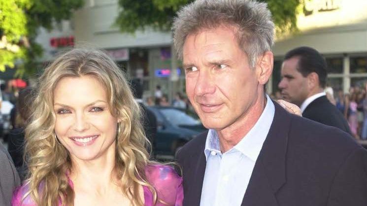 Michelle Pfeiffer and Harrison Ford at the premiere of What Lies Beneath, 2000