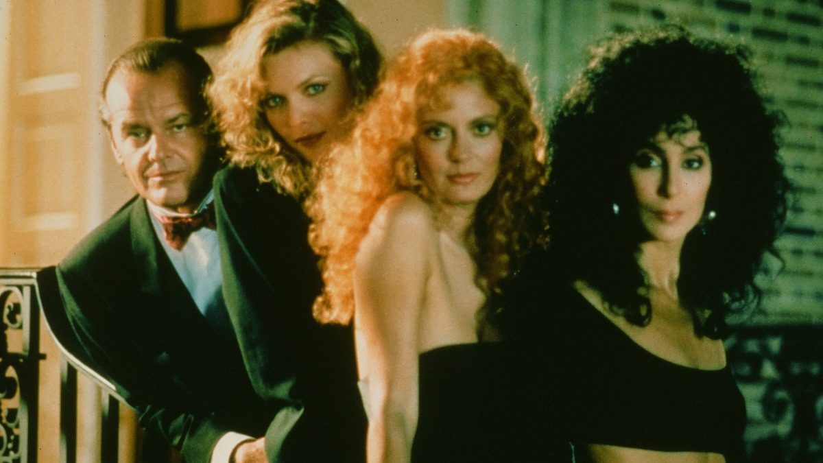 The cast of The Witches of Eastwick, 1987