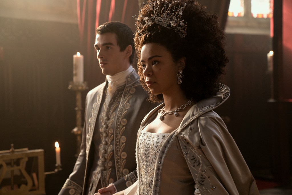 Corey Mylchreest, India Amarteifio, 'Queen Charlotte: A Bridgerton Origin Story', Season 1, 2023 best period dramas on Netflix