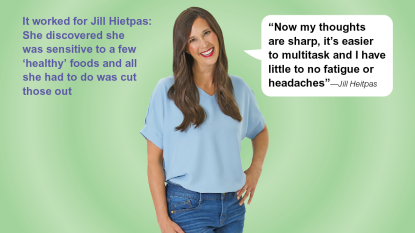 Jill Hietpas, who used a food sensitivity test to self-diagnose her problem