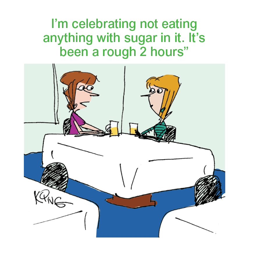 Diet jokes, one day, er, one hour at a time 