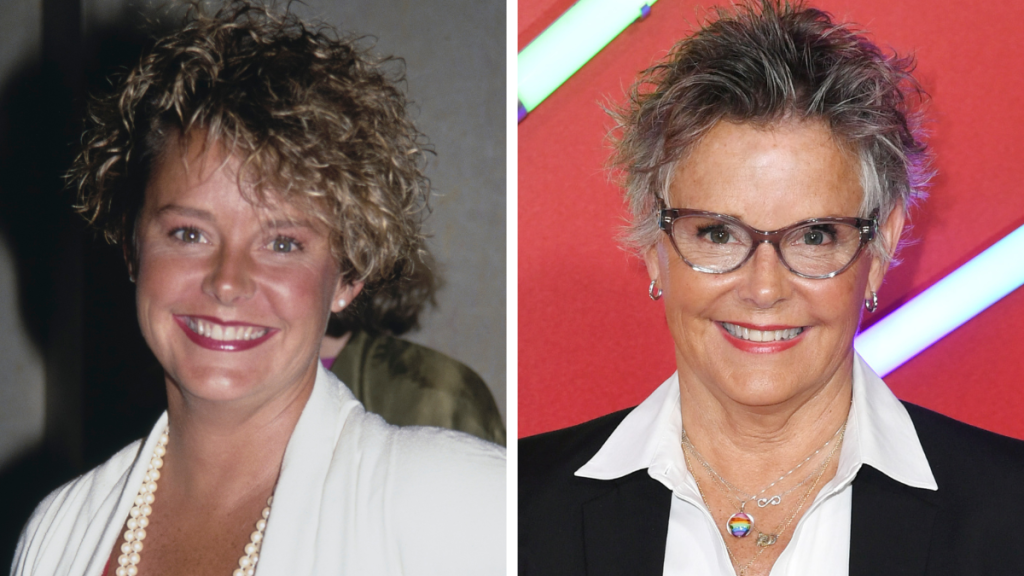 Amanda Bearse Left: 1991; Right: 2022