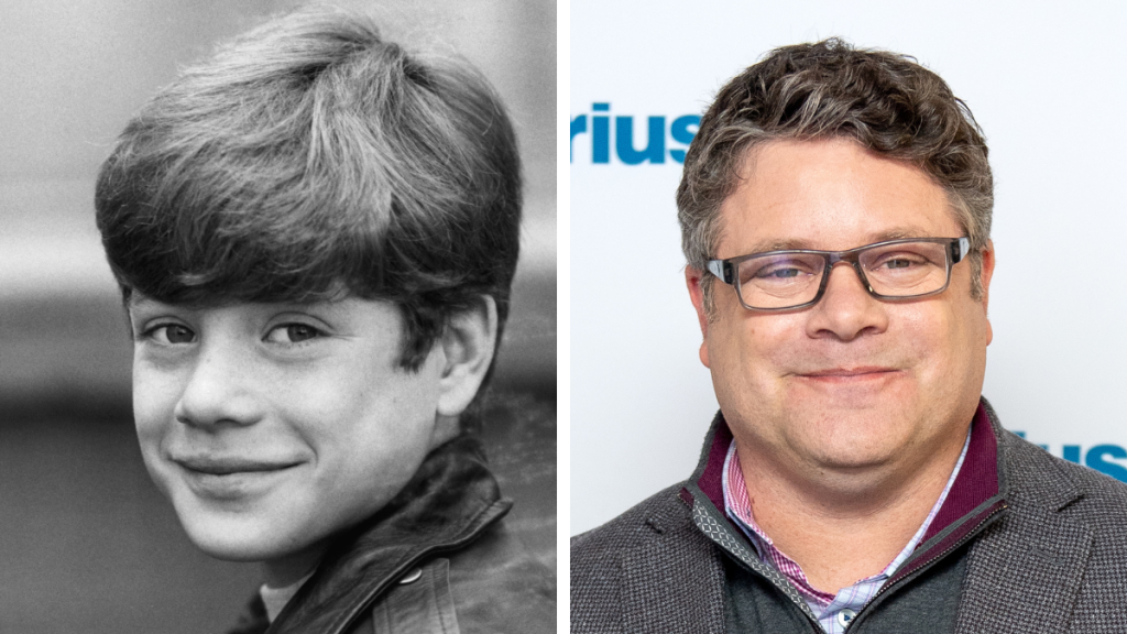 Sean Astin in 1985 and 2019, a member of The Goonies cast, then and now