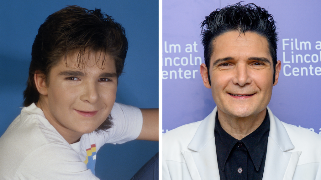 Corey Feldman in 1986 and 2023, a member of The Goonies cast, then and now