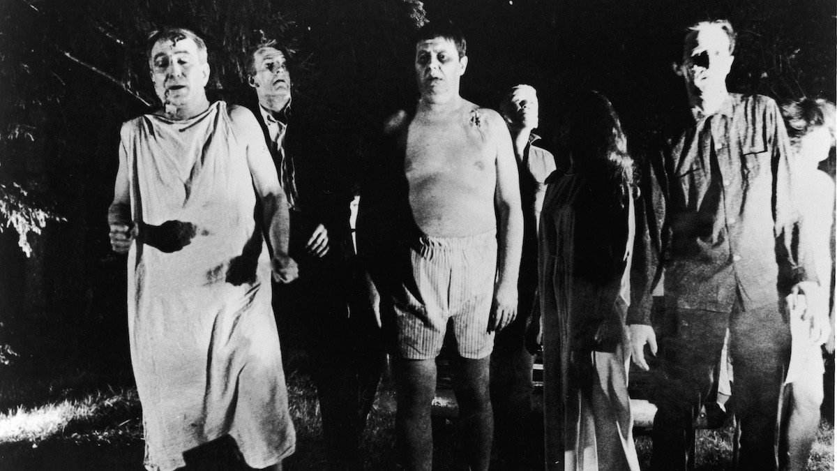 The undead seek flesh in Night of the Living Dead, 1968