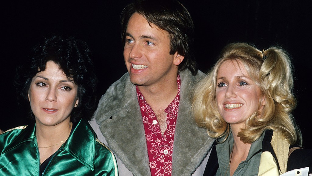 Joyce Dewitt, John Ritter and Suzanne Somers when they were staring in "Three's Company" together in the late 1970s
