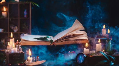 A book with steam coming off it...spooky for Halloween