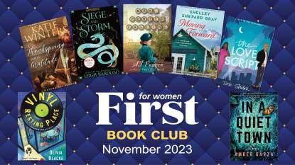 Round up of FIRST Book Club book covers for November 2023