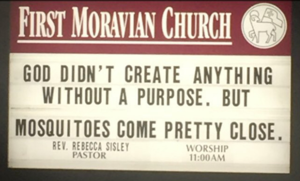 Funny church signs about how much we all hate mosquitoes 