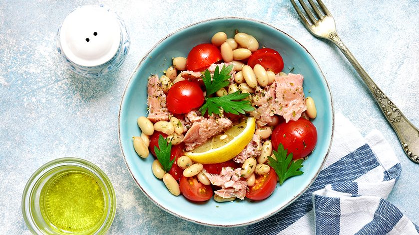 A recipe for White Bean and Tuna Salad that's seasoned with Tuscan heat spice