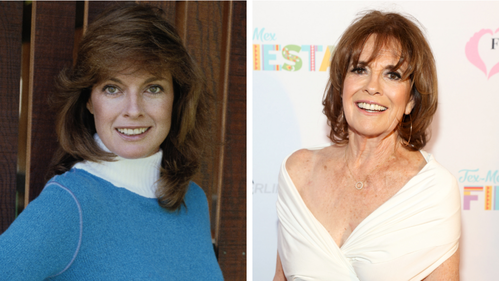 Linda Gray in 1980 and 2022
