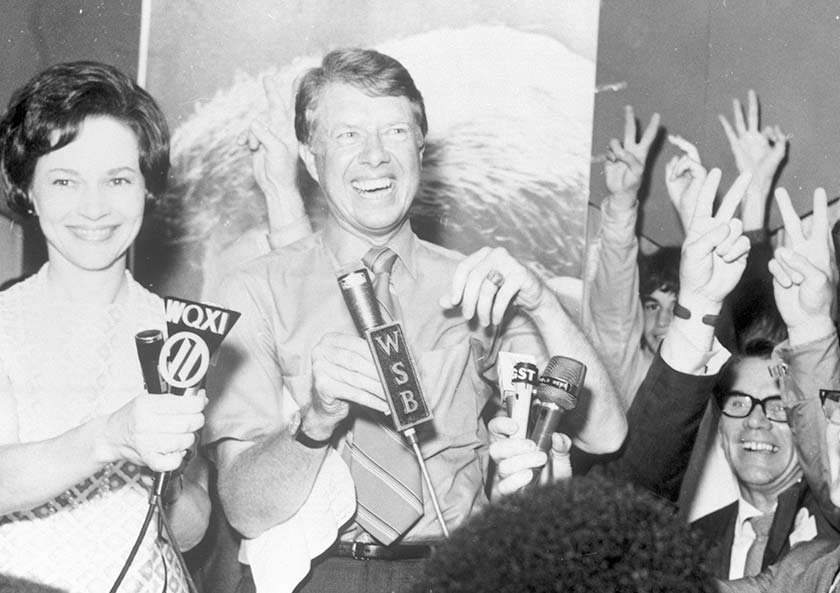 Rosalynn and Jimmy Carter celebrating his 1970 election win to become Georgia’s 76th governor