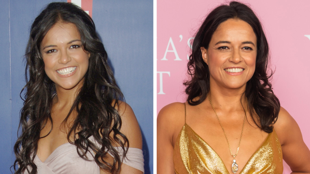 Michelle Rodriguez Left: 2005; Right: 2023