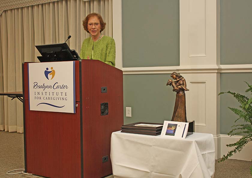 Speaking at the Rosalynn Carter Institute for Caregivers in 2011