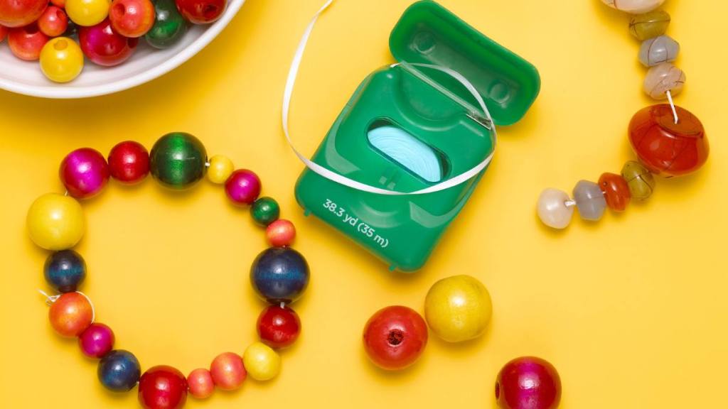 Uses For Dental Floss: Beading With Floss