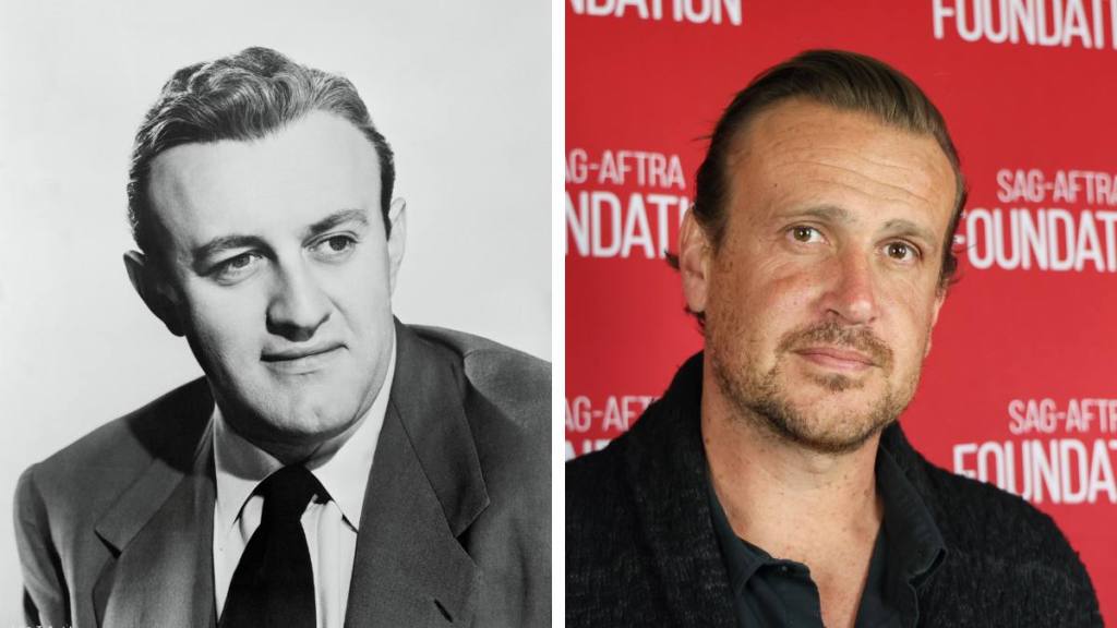 Celebrities who look like historical figures: Left: Lee Cobb (1954). Right: Jason Segal (2023)