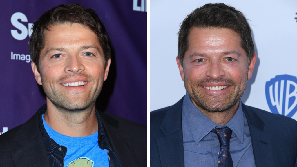 Misha Collins in 2010 and 2022