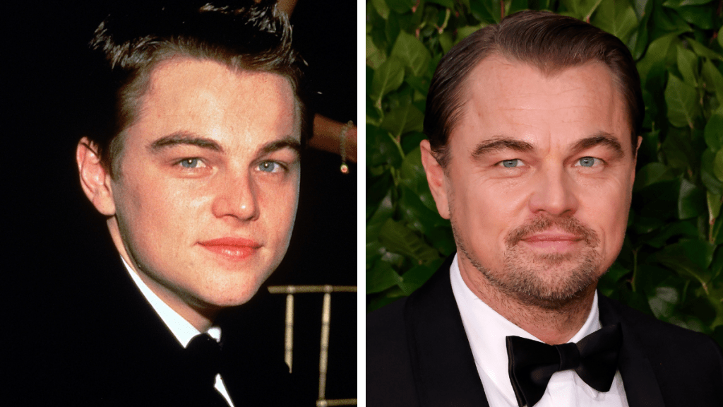Leonardo DiCaprio in 1998 and 2023