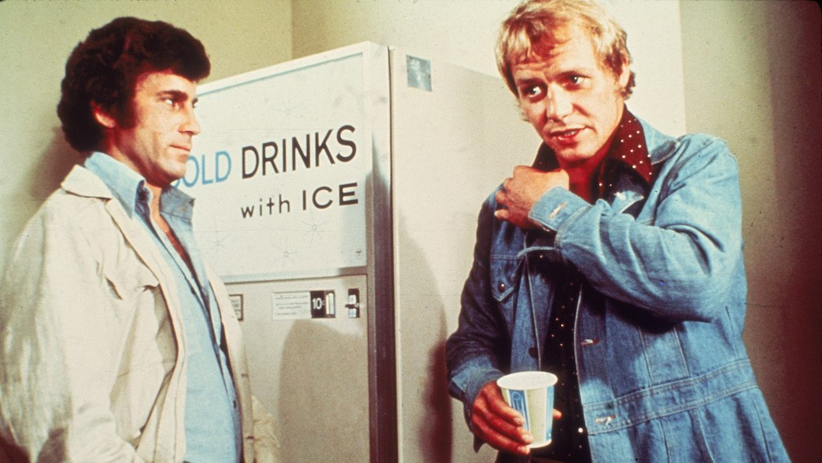 Paul Michael Glaser and David Soul in a scene from the Starsky and Hutch TV show, 1977