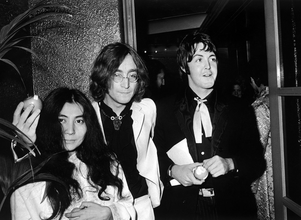 Yoko Ono, John Lennon and Paul McCartney; Beatles white album songs
