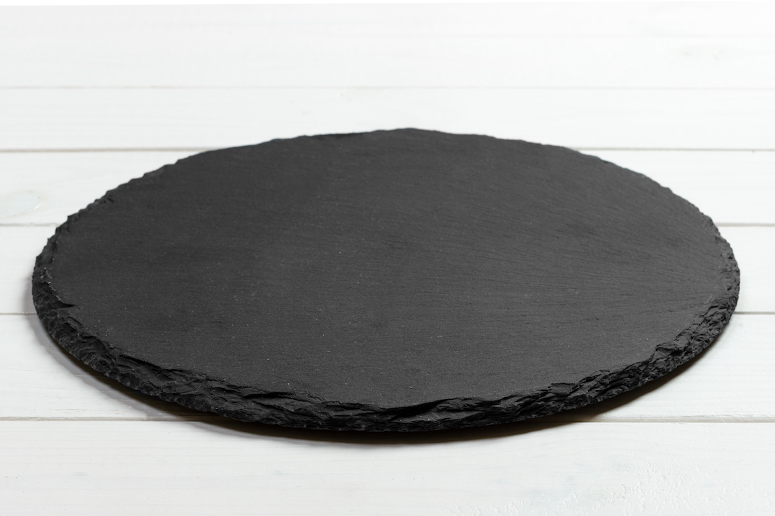 Black slate round pizza stone for how to clean a pizza stone 