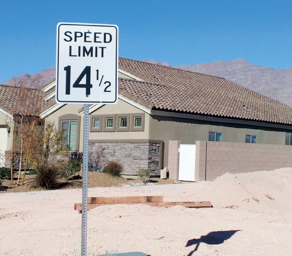Funny signs: Speed limit: 14 1/2