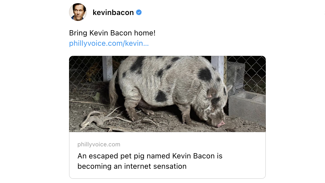 Kevin Bacon threads post
