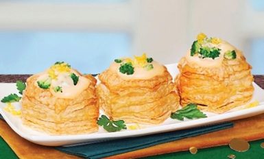 Cheesy Broccoli Puff Pastry Cups recipe