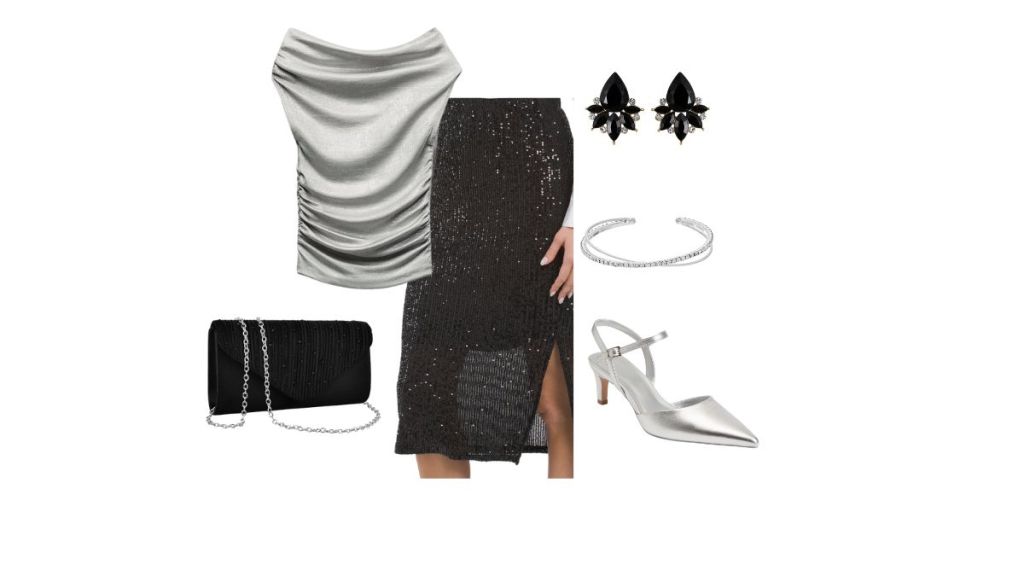 how to style a midi skirt for a party