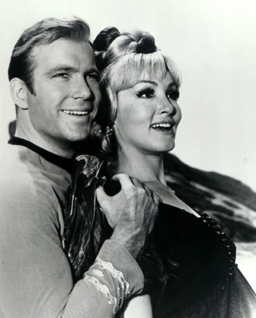 William Shatner and Julie Newmar