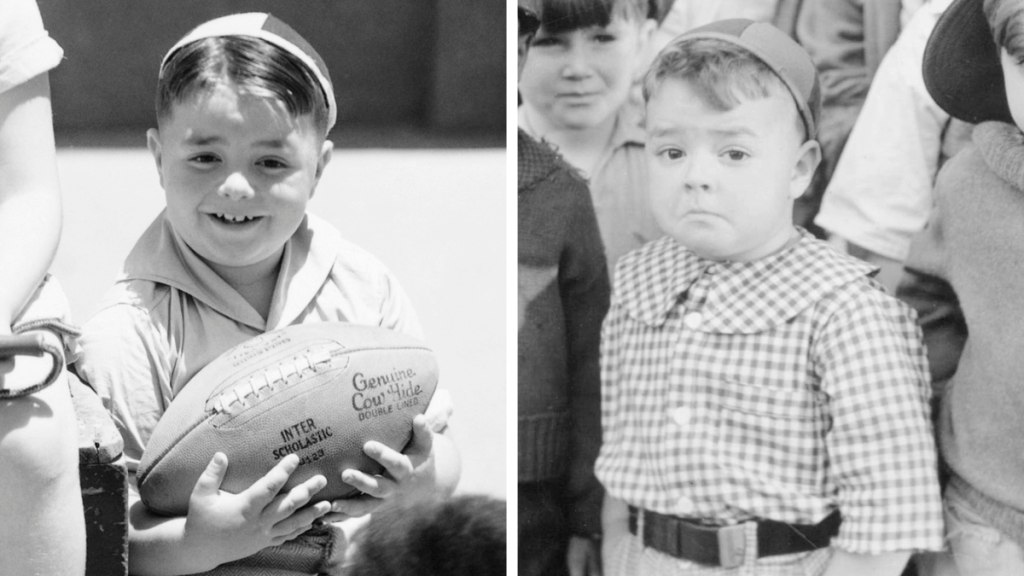 George "Spanky" McFarland from the Little Rascals original cast. Left: 1930s; Right: 1935