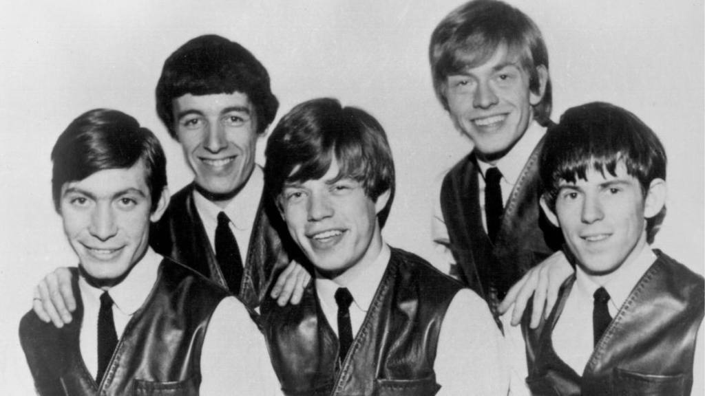 "The Rolling Stones" pose for an early portrait