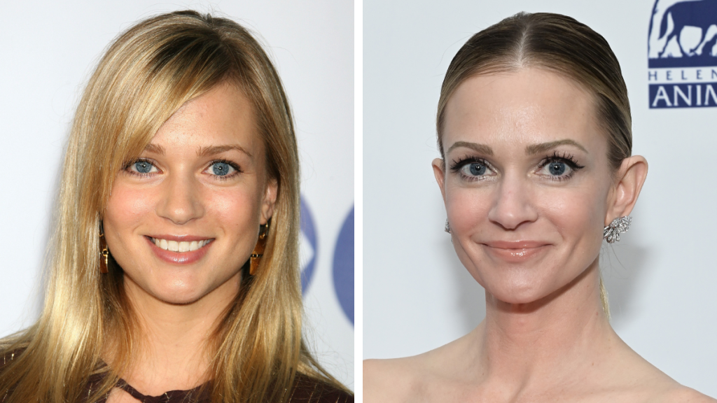 A.J. Cook in 2006 and 2023