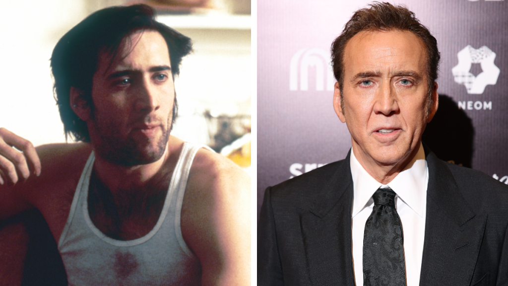 Nicolas Cage in 1987 and 2023