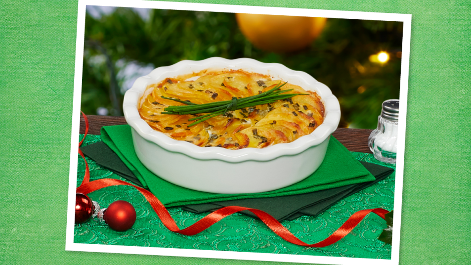 Christmas casserole recipe for Parmesan Potato Gratin